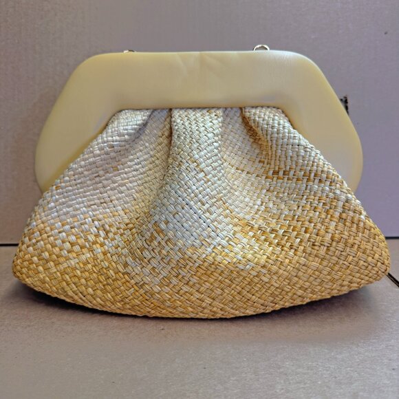 Themoire Tia Degrade Straw Crossbody Bag - Natural - Picture 7 of 10